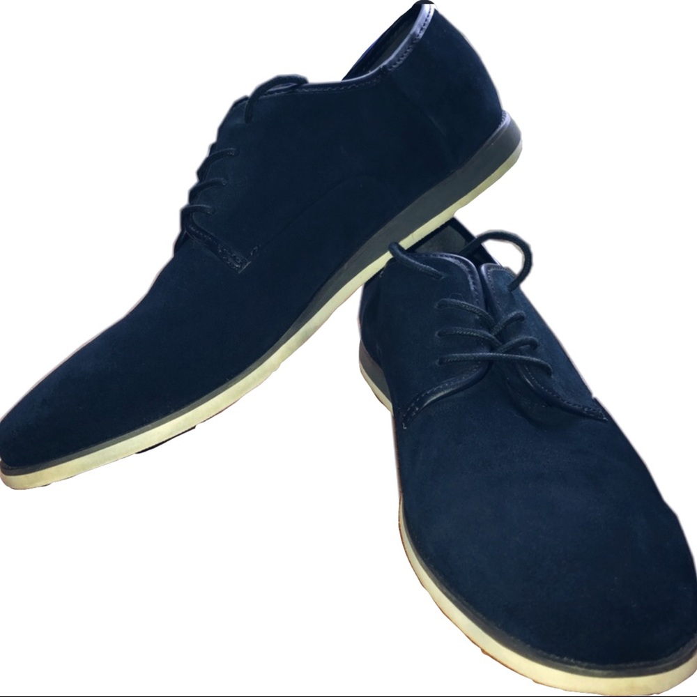 calvin klein navy blue oxfords